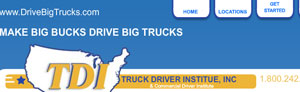 screen shot from the Truck Drivers Institue web site