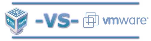 banner showing the Virtual Box and VM Ware logos